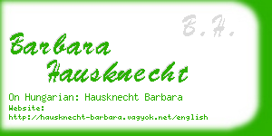 barbara hausknecht business card